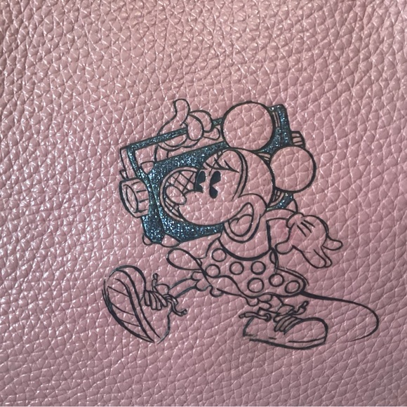 Coach Disney collection with Mickey Mouse on a dusty pink pebbled leather tote - Picture 8 of 10